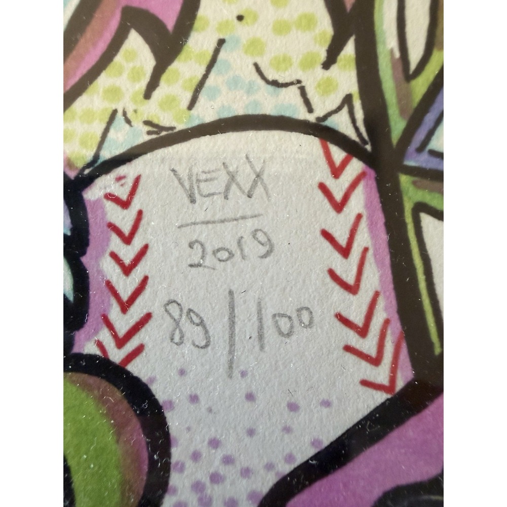 Vexx Eye Doodle Limited Edition Print Signed 89/100 Framed 14x18 Pop Art Street - Picture 5 of 8